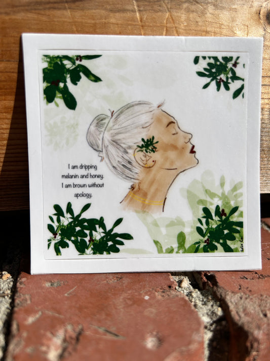I am Brown Without Apology Sticker