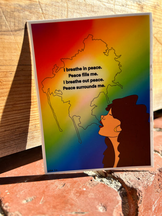 I Breathe in Peace Sticker
