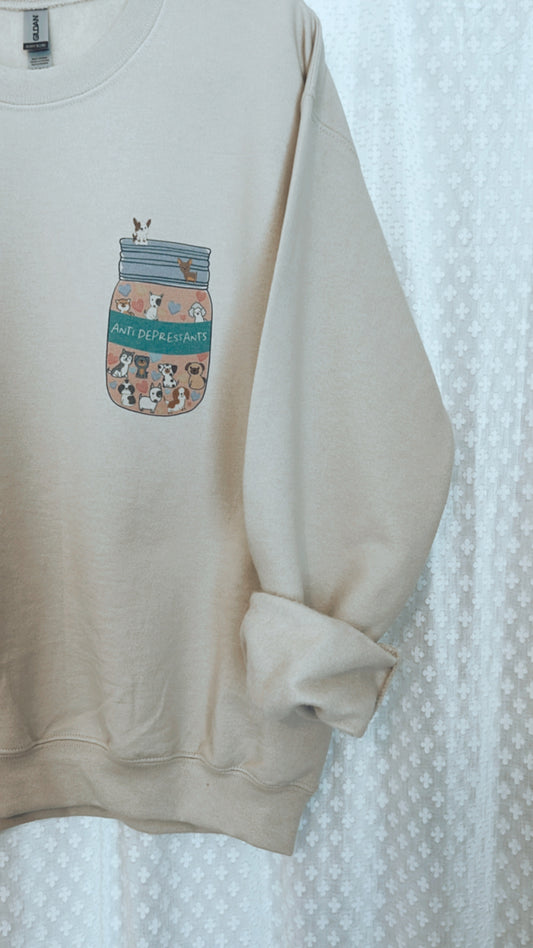 DOG Antidepressants Crewneck Sweatshirt
