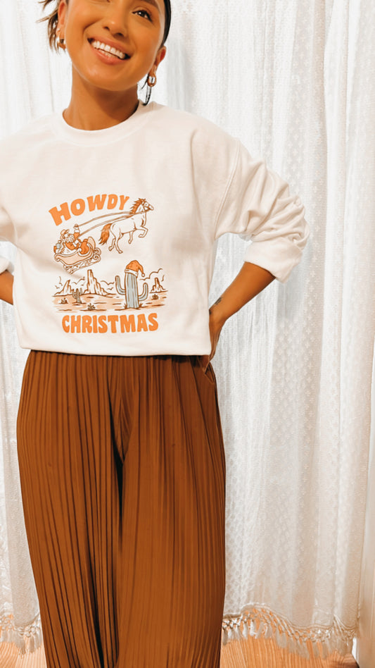Howdy Christmas Crewneck Sweatshirt